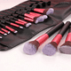 thumbnail image 2 of 15 Brochas de Maquillaje Profesional Malubero Negro con Rosa, 2 of 3