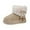 Beige, variant on ibiyuan Winter Shoes For Women Women's Snow Boots Fashionable Thickened Warm Winter Boots With Bow Pendant For Comfort And Style,Brown