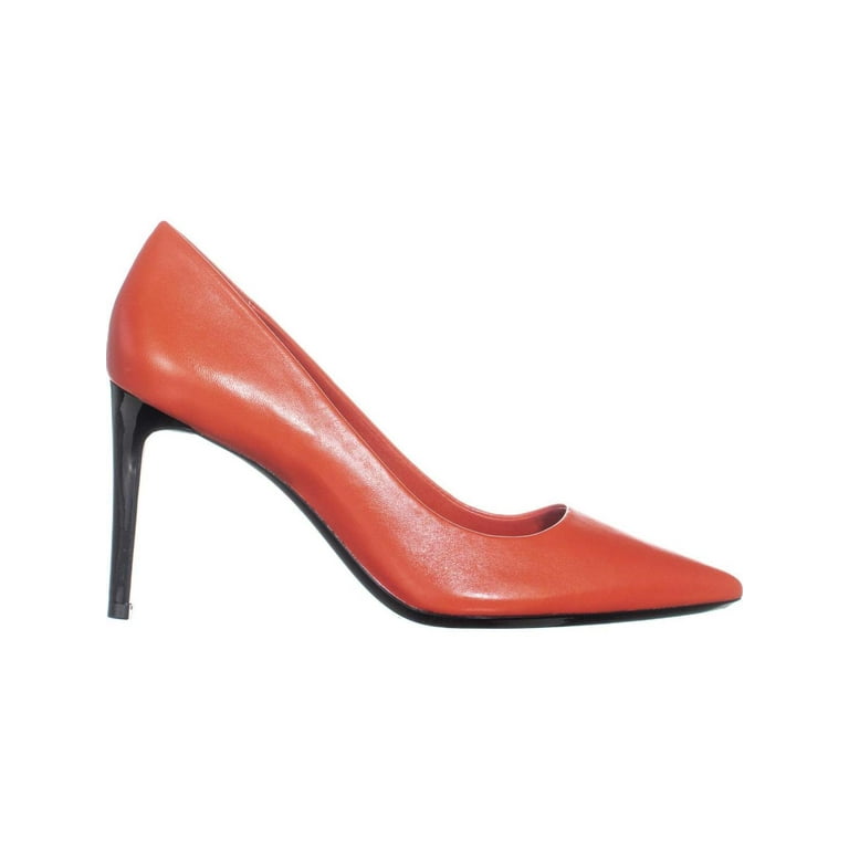 Womens Calvin Klein Rizzo Nappa Classic Pumps Cayenne 9.5 US 40 EU Walmart