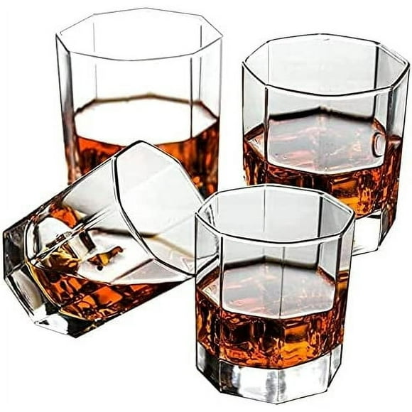 OUSIKA Whiskey Sake Maker Whiskey Glasses, Hand Blown Whiskey Glasses, Old Fashioned Whiskey Glasses, Premium Scotch Glasses, for Bourbon, Cocktails, Sake Maker Wine