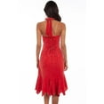 thumbnail image 2 of Scully PSL-054-BRI-XXL Cantina Halter Top Dress Womens Ruffled Sundress, Brick - 2XL, 2 of 2
