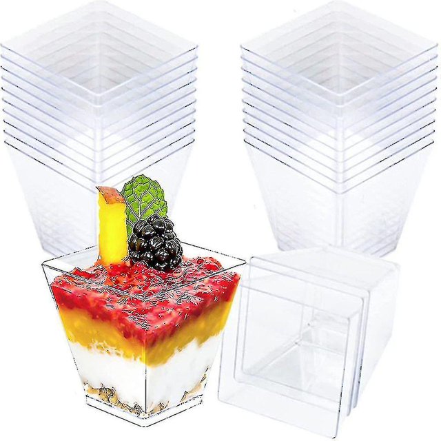 Tazas de Mousse Desechables YONGSHENG 50 Uds. Oro Transparente 58ml