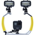thumbnail image 2 of Movo Photo LED-WPx2+GB-U80 XL Underwater Diving Rig Kit with 2x Rechargeable LED Light for GoPro Hero, 2 of 4