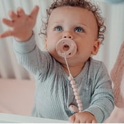 Comfy Cubs Pacifier Soother 4 Pack - 100% Food Grade Silicone, Certified BPA-Free (Stage 2, Pink)
