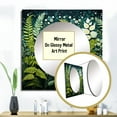 thumbnail image 3 of Designart "Ferns Plant delicate Whispers II" Floral Square Mirror Wall Decor Modern - Large Green Square Bathroom Mirror - Square Printed Wall Mirror Art, 3 of 5