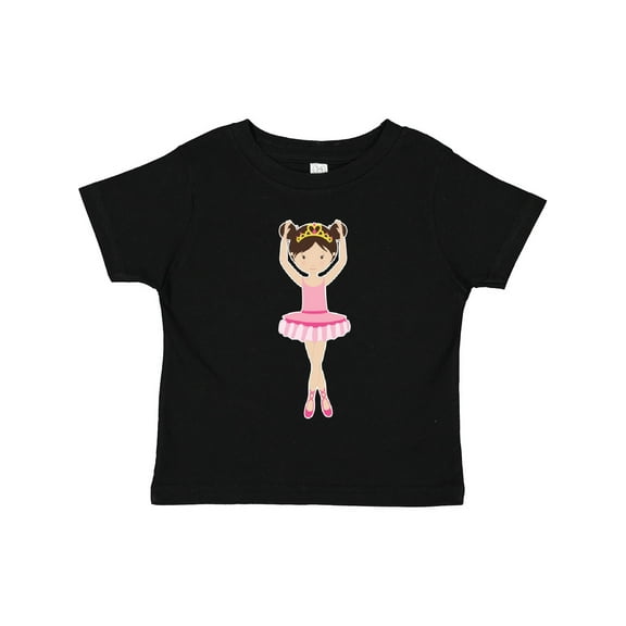 Inktastic Ballerina with Two Buns Girls Toddler T-Shirt