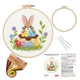 thumbnail image 1 of Easter Kit Printed And Eggs Embroidery Set For Beginners | Complete DIY Craft Thoughtful Easter Gift Spring Wall Art, 1 of 9