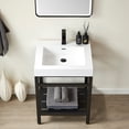 thumbnail image 3 of Ablitas 24 in. Rectangular White Composite Granite Stone Console Bathroom Sink, 3 of 6