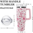 thumbnail image 2 of Nurse2 Tumbler with Handle,Labor and Delivery Nurse Gifts,40 oz NurseTumbler with handle Lid and Straw, Best Nurse Ever Vacuum Insulated Travel Coffee Mug CupTumbler, 2 of 6
