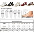thumbnail image 5 of Funfany Peep Toe Cutout Zipper Chunky Heeled Sandals, Women's Peep Toe Comfy Sandals, Hollow Dress Sandal for Women, 5 of 8
