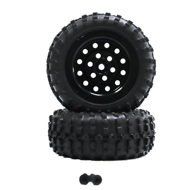 Neumáticos de llantas duraderas Tholdsy Para coche todoterreno teledirigido 1/10 WPL D12 negro