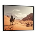 thumbnail image 2 of Designart "Desert Wanderer Camel III" Animals Floater Framed Wall Art Print, 2 of 7