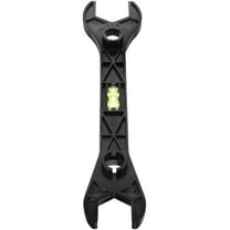 LOLIPPYY Shower Drain Removal Tool and Faucet Wrench with Built in Level in Black