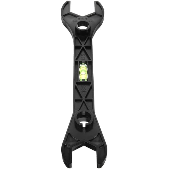 LOLIPPYY Shower Drain Removal Tool and Faucet Wrench with Built in Level in Black