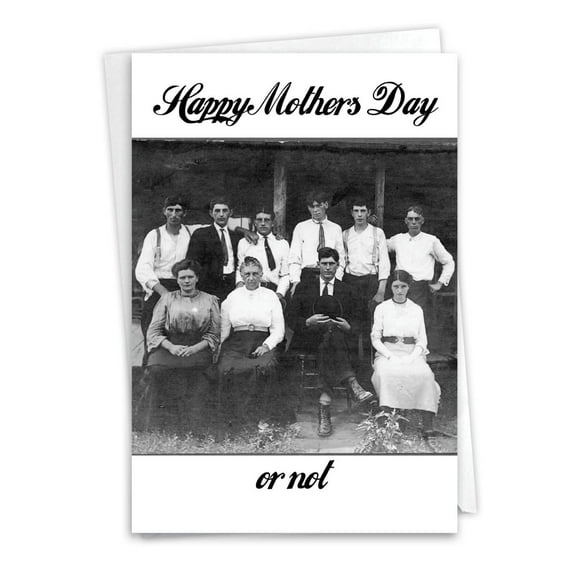 C3547MDG Humorous Mother's Day Greeting Card 'Somber Family' with Envelope by NobleWorks