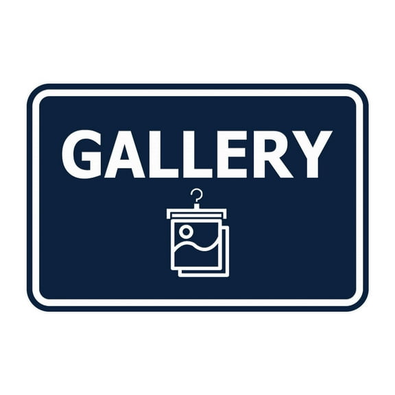 Signs ByLITA Classic Framed Gallery Sign (Navy Blue / White) - Large