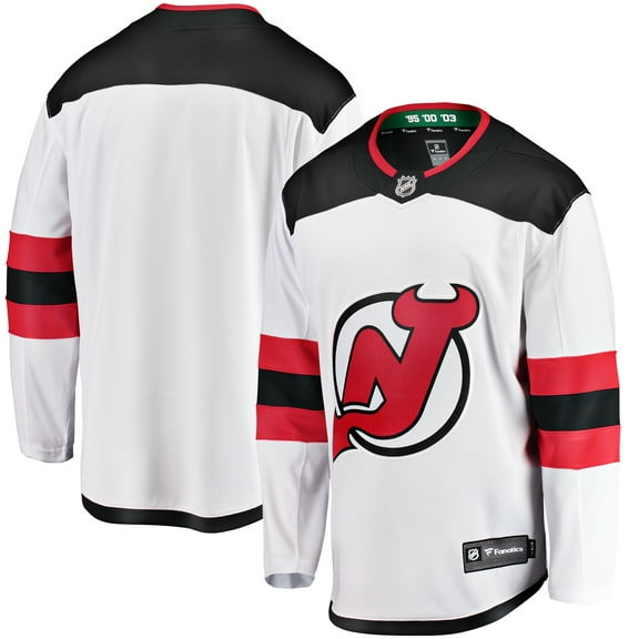 Men's Fanatics White New Jersey Devils Breakaway Away Jersey