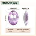 thumbnail image 2 of Uxcell 100Pcs Oval Pointed Back Rhinestone, 10 x 14 mm Oval Faceted Glass Rhinestone Gems Pointed Back Faceted Glass Beads for Jewelry Making DIY Crafts Shoes Crystal, Purple, 2 of 7