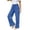 Blue, variant on Beach Pants for Women Relaxed High Waisted Casual Trousers with Pockets and Drawstring Flowy Resort Style Long Womens Pants Casual Orange,S