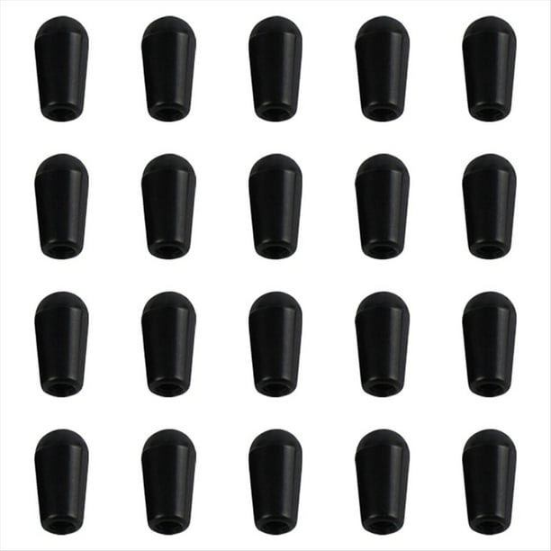 Negro 20 Piezas MéTricas M3.5/ Guitarra Interruptor de Palanca de 3 VíAs Perillas de Interruptor de Punta Tapa de Interruptor de Guitarra