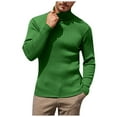 thumbnail image 3 of KKBOTIVE Mens Sweaters Ribbed Slim Fit Knitted Pullover Casual Turtleneck Sweater Top Men's Fashion ( Green Size: XXL ), 3 of 4