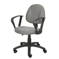 thumbnail image 4 of Boss Office Products Perfect Posture Deluxe Office Task Chair with Loop Arms, Grey, 4 of 7