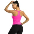 thumbnail image 5 of Sociala Women's Slim Straps Cropped Tops Scoop Neck Ribbed Tank Tops Built in Bra, 5 of 6