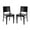 Black, variant on BizChair 2 Pack Commercial Grade Solid Wood Dining Chairs with Curved Backrests and Antique White Finish