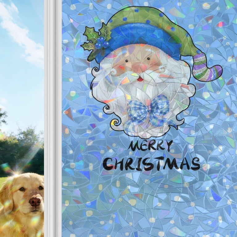 Cartoon Cute Santa Claus Window Privacy Film,Heat Control Sun Blocking ...