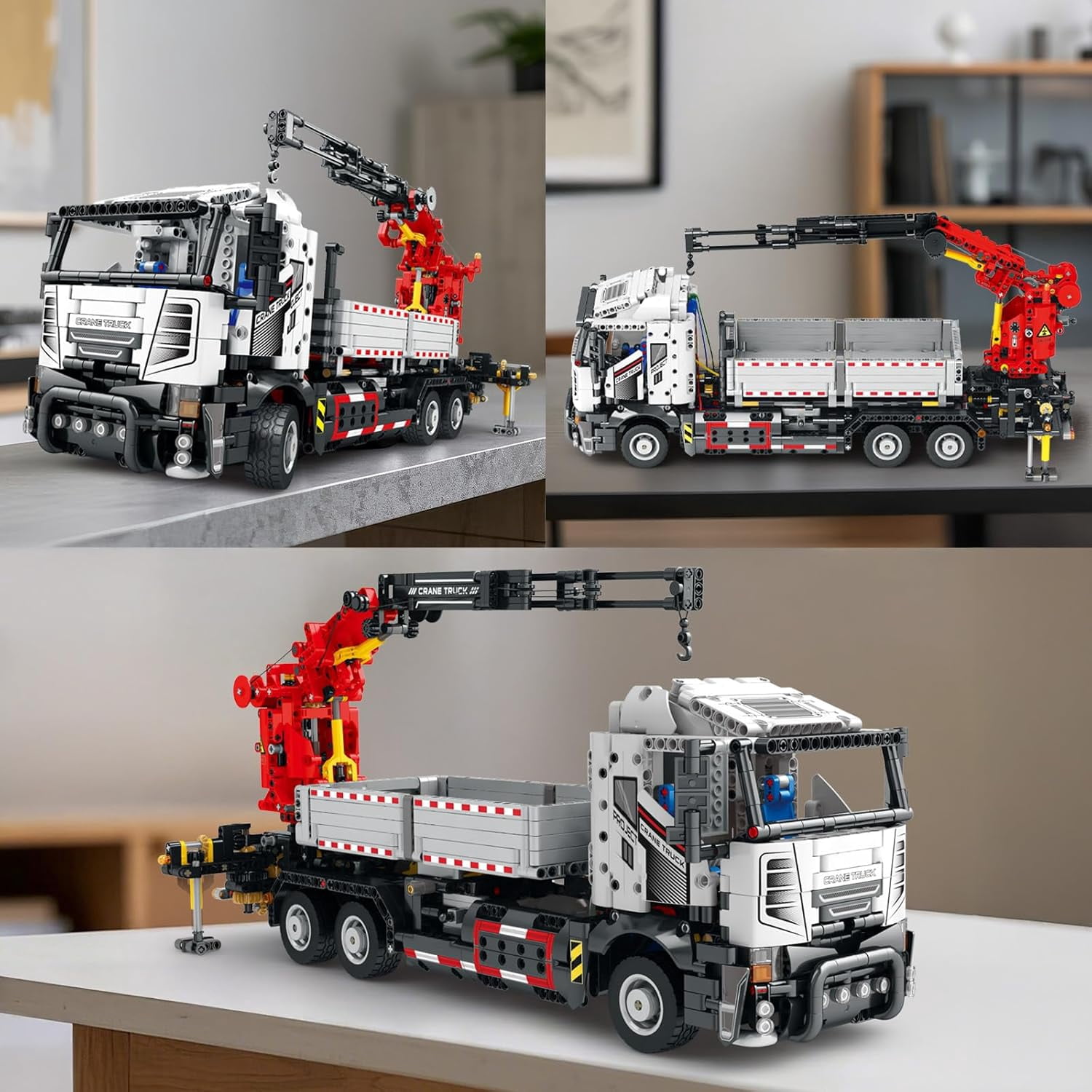 Multi Functional Crane Truck Building Blocks 22011，Control Crane Toy with Remote Control Switch，Robotic Arm That Can Be Rotated and Lifted Crane Truck Model  2178 Pieces