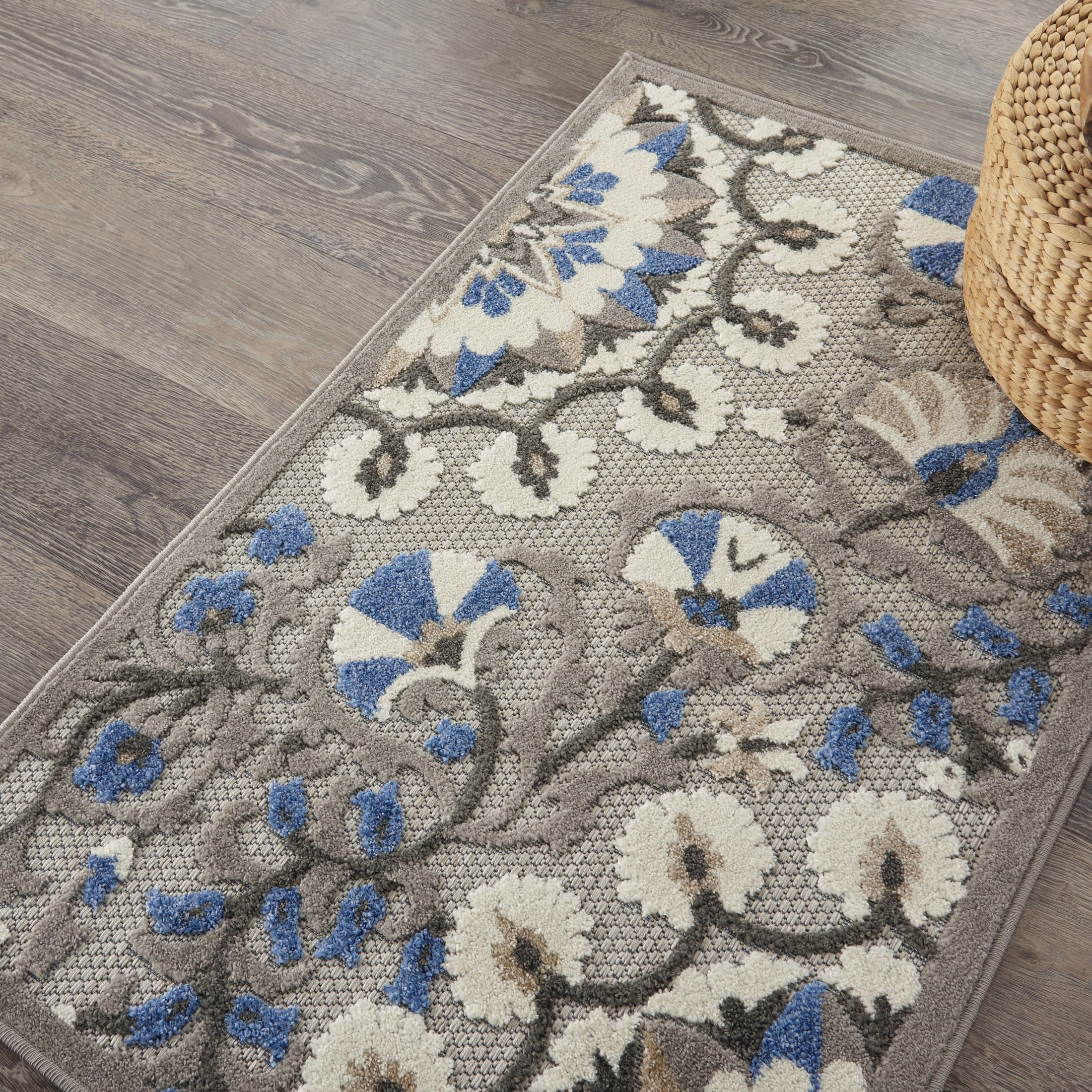 Nourison Aloha 2' x 3' Grey Multicolor Transitional Rug