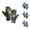 001-Army Green, variant on VOUZZA Fishing Gloves Ice Silk Half Finger Non Wear Resistant Cooling Sport Mit