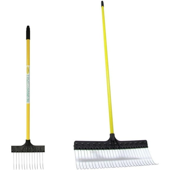 TRG Inc. The Groundskeeper II Leaf Rake 21-Inch with Deluxe Spot Rake 9.5-Inch (Bundle, 2 Items)