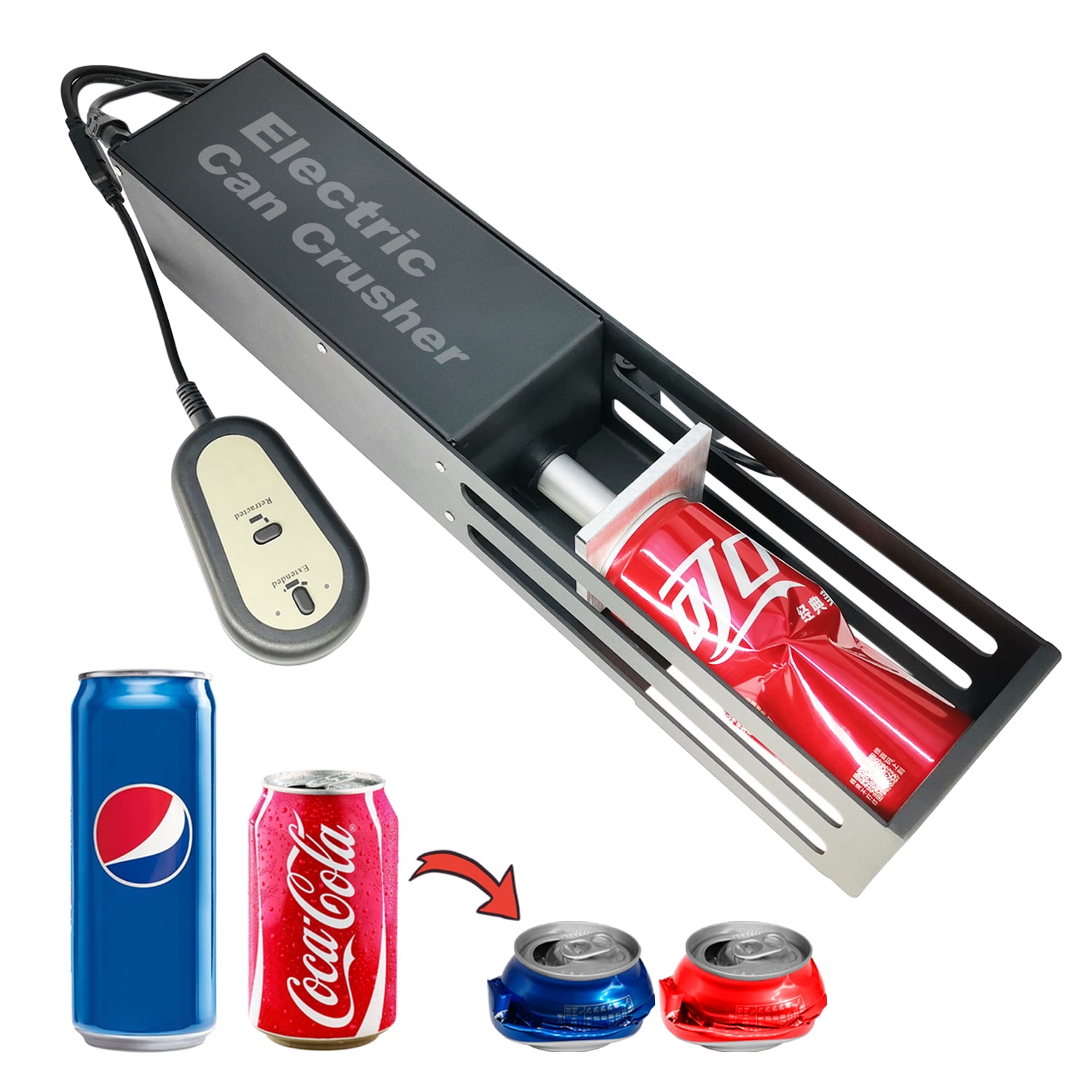 Fstcrt Electric Can Crusher for Recycling 12oz&16oz Aluminum Cans,16oz Metal Can Crusher, Heavy