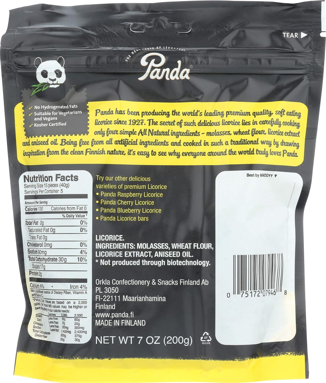 Panda All Natural Soft Licorice 7 oz Pack of 4