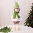 thumbnail image 1 of Green Scarf Santa Claus Reindeer Snowman Doll Christmas Decorations Window Display Ornaments, 1 of 4