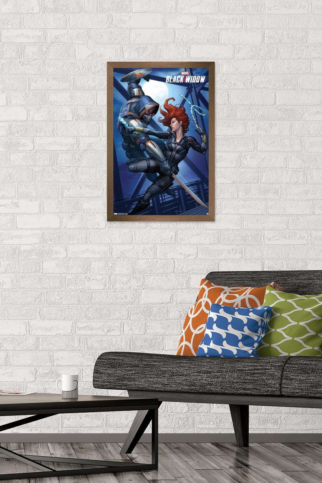 Marvel Cinematic Universe - Black Widow - Fight Wall Poster, 14.725" x 22.375", Framed