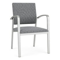 Newport Reception Waiting Room Healthcare Guest Chair / Silver Steel / Gray