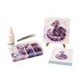 thumbnail image 3 of Dragon Sea Glass Art Kit for Adults, DIY Mosaic Craft Project with Dragon Pattern, Glass Pieces, Tweezers, Adhesive and Mini Easel, Creative Fantasy Art Gift, 3 of 6
