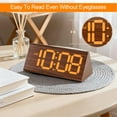 thumbnail image 2 of Onekawa Alarm Clock for Bedroom, Wooden Digital Alarm Clocks with Large Big Numbers,Super Loud Alarm Clocks for Heavy Sleepers with USB Charging Port, 2 of 8