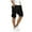 Black, variant on SwiftWear Men's Casual Solid Color Loose Fit Multi-Pocket Drawstring Work Shorts - Comfortable & Stylish