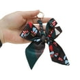 thumbnail image 4 of Unique Bargains 1 Pc Trendy Long Scarf Ribbon Bow Handbag Charm Decorative Keychain Dark Green, 4 of 5