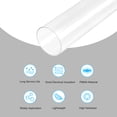 thumbnail image 3 of Uxcell 51mm ID x 55mm OD x 200mm Clear Rigid Acrylic Pipe Round Tube, 3 of 6