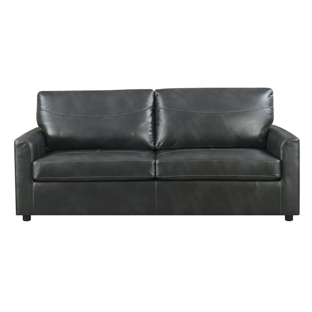 Emerald Home Sofa Bed In Faux Leather, Leather Hide A Bed
