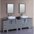 thumbnail image 1 of Mercury Import Group AGR230RCBG3S Ensemble de Coiffeuse Double Bosconi 96 Pouces - Gris, 1 of 1