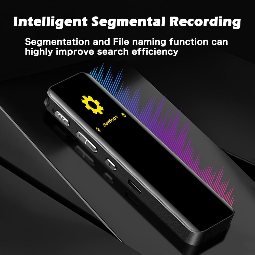 RONY 64GB Digital Voice Recorder with Noise Reduction, Playback, Password  MP3- Professional Voice Activated Recorder for Meetings Lectures Interviews Classes, Black, USB Included