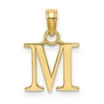thumbnail image 1 of Diamond2Deal 14K Yellow Gold Block Letter M Initial Pendant for Women, 1 of 6