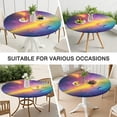 thumbnail image 7 of Colorful Galaxy Pattern Round Fitted Tablecloth with Elastic Edge,Dining Table Cover Waterproof,Outdoor Round Tablecloth for Camping,Dining,Indoor and Outdoor, 7 of 7