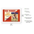 thumbnail image 2 of Okanogan Valley Washington Apples - Red Winner Brand - Vintage Fruit Crate Label c.1940s - Fine Art Matte Paper Print (Unframed) 24x32in, 2 of 4