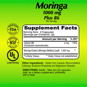 Alfa Vitamins Moringa 1000mg - 100 capsules